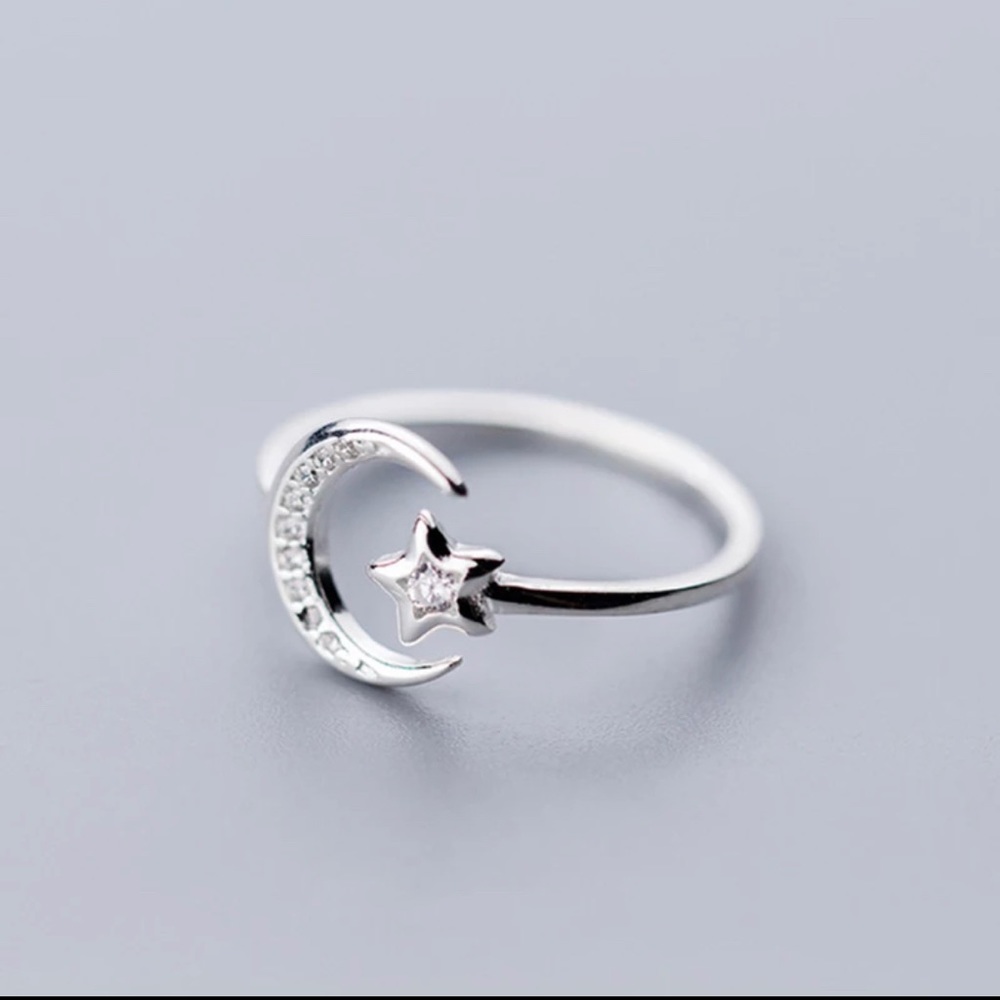 Moon and star ring adjustable